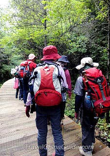 Backpackers in the Valley